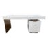 Rove Concepts Arlo Glossy White Lacquer Office Desk. Original Price: $2,710