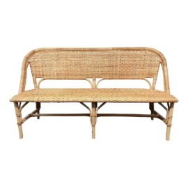Sunwashed Rivera Rattan Bench by Serena & Lily. Original Price: $998