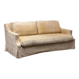 Custom Design Curved Champagne Chenille Sofa
