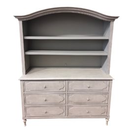Restoration Hardware Baby & Child Bellina Wide Dresser + Bookcase Top Hutch. Original Price: $3,400