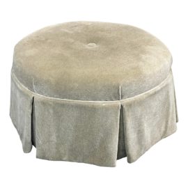 Custom Design Mohair Button Tufted Ottoman