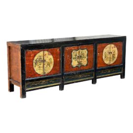 Vintage Asian Handpainted Credenza