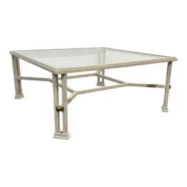 Circa 2001 Macys Metal + Glass Coffee Table