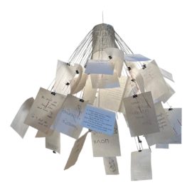 Ingo Maurer Zettel'z Chandelier "Hanging Love Notes". Original Price: $1,550