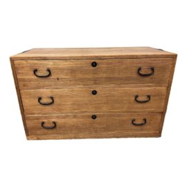 Vintage Japanese Three Drawer Tansu