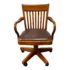 Deluxe Wood Bankers Chair With Padded Seat