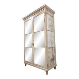 C. Mariani Antiques Custom Mirror French Work Station Armoire. Original Price: $22,500