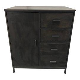 Room & Board Custom Linear Wardrobe in Charcoal Stain. Original Price: $3,200
