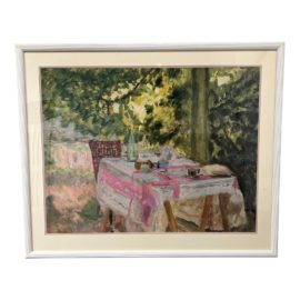 Pierre Bonnard's Reproduction Oil Painting Print 'Table Set in a Garden' 1908