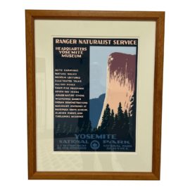 Vintage Federal Art Works Progress Administration National Parks Poster, El Capitan at Yosemite National Park