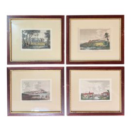Antique 1784 "Views of England" Copperplate Engravings, a Set of Four