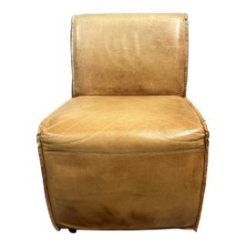 Restoration Hardware Bruno Leather Dining/Slipper Chair