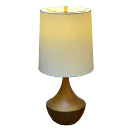 West Elm Mid Century Turned Wood Table Lamp