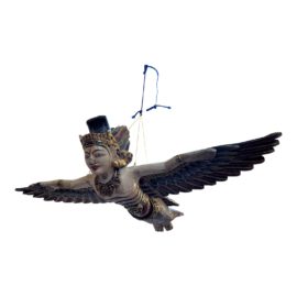 Vintage Balinese Wood Carved Dewi Sri the Guardian Hanging