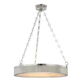 Hudson Valley Lighting Lyndon Alabaster + Polished Nickel Pendant. Original Price: $3,922