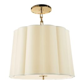 Visual Comfort Barbara Barry Large Simple Scallop Hanging Shade Pendant. Original Price: $1,960