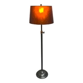 Pottery Barn Chelsea Metal Adjustable Floor Lamp + Amber Mica Shade. Original Price: $500