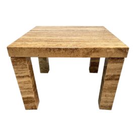 Travertine Square Side Table/Coffee Table