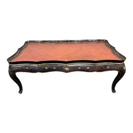 Burton-Ching Vintage Chinoiserie Hand-Painted Lacquer Coffee Table