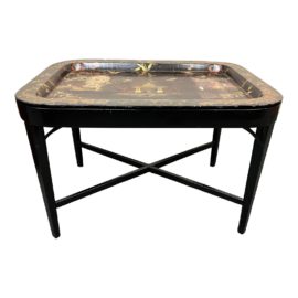 Vintage Chinoiserie Lacquered Tray Table