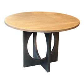 NEW Brownstone Holden 44 Inch Round Iron Base Dining Table. Original Price: $2,700