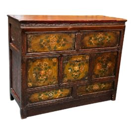 Antique Tibetan Hand Painted Cabinet
