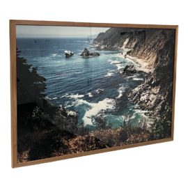Jon Rou Photography, Big Sur Coastline in Walnut Frame. Original Price: $2,735