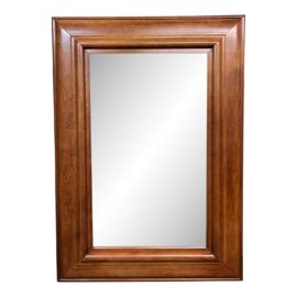Transitional Beveled Cherry Wall Mirror