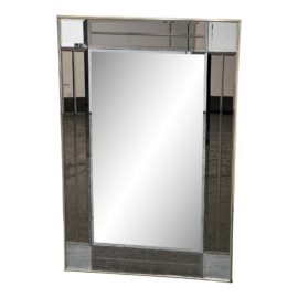 Bassett Furniture & Co. Art Deco Inspired Chrome Wall Mirror