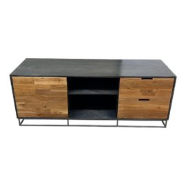 CB2 Congo Wood Media Console. Original Price: $1,000