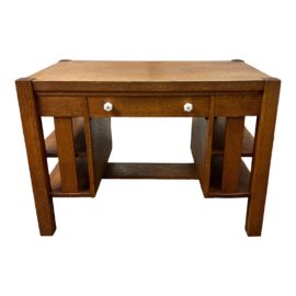 Vintage Arts & Crafts Tiger Oak Vintage Writing Desk