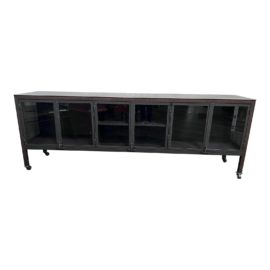 Cisco Brother Custom Isaac 6-Door Metal Credenza + Casters