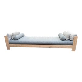 Cisco Brothers Custom Wood Long Bench. Original Price: $3,000