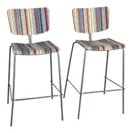 Design Within Reach Omar De Biaggio B-Pop Bar Stools, a Pair