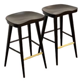 NEW Brownstone Balboa Midnight Counter Stools, a Pair. Original Price: $1,260