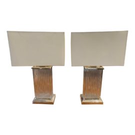 Restoration Hardware Marais Glass Table Lamps, a Pair
