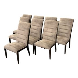 Donghia Vintage Fiona Velvet Dining Chairs, Set of Eight. Original Price: $12,000