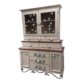 Custom Design Shabby Chic Kitchen Two Piece Hutch