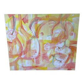 1996 Katherine Barieau "Double-Flowering Ballet" Acrylic on Stretched Canvas