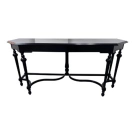 Queen Anne Style Cup + Trumpet Leg Console Table