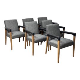 NEW Four Hands Reuben Dining Room Chairs, Set of Six. Original Price: $5,275