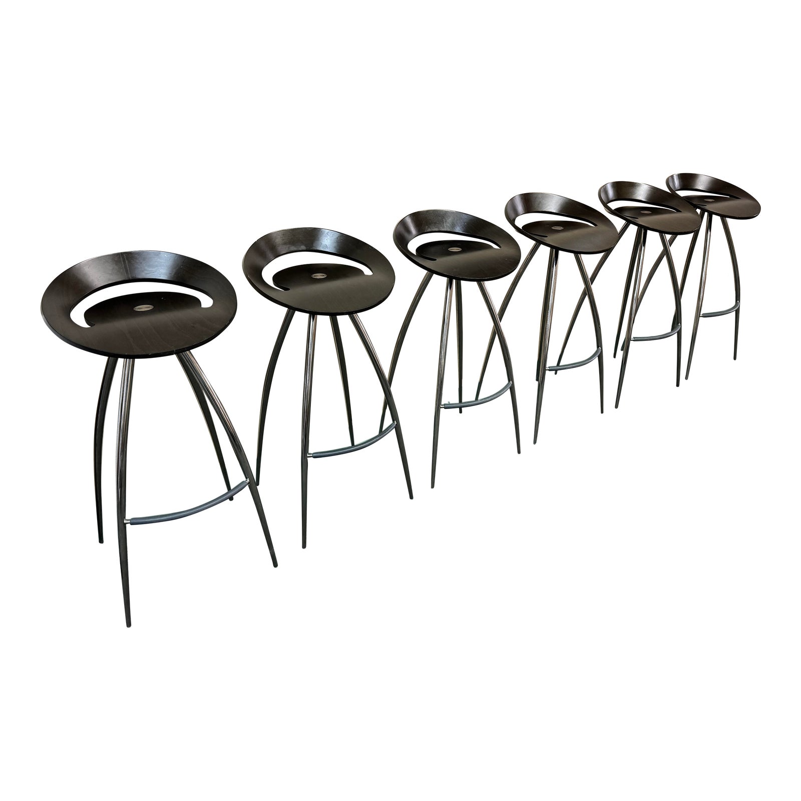 Design Group Italia Magis Lyra Bar Stools, Set of Six. Original