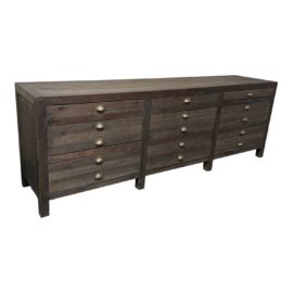 Restoration Hardware Printmaker's Antiqued Pine Media Console. Original Price: $3,300