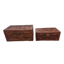 Vintage Chinese Camphor Wood Freestanding Chest