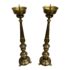 Vintage Tall Brass Candelabras, a Pair