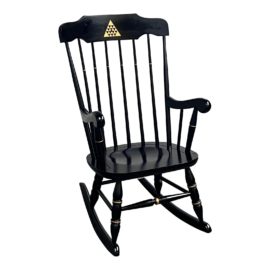 Standard Chair of Gardner the Classic Ypo Black Rocking Chair. Original Price: $550