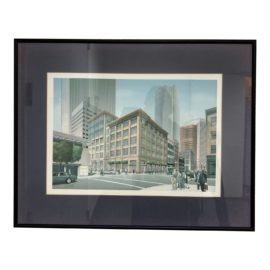 San Francisco Framed Architectural Print of Sacramento & Front Building
