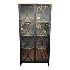 Dovetail Furniture Dudley Iron Two Door Display Cabinet. Original Price: $3,900