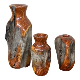Farm Post Candle Holders, Set of Three