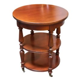 Harden Furniture Round Cherry Three Tier #1581 Side Table